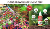 Mixed Flower Seeds Pack of 100 + Free Plant Growth Supplement - Garden Starter Kit